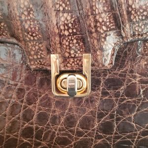 Small alligator embossed bag